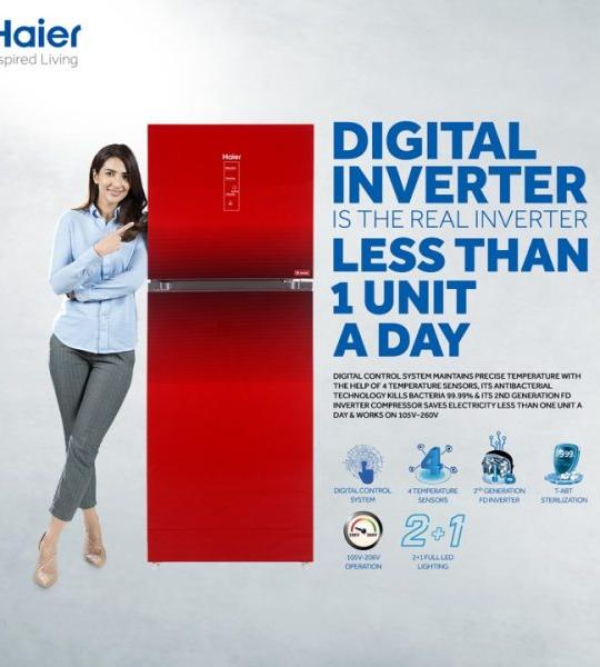 Haier HRF-398 IDBA/IDRA 15 Cubic Feet Smart Inverter Refrigerator – 2025 Model |